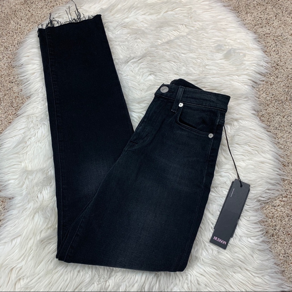 Hudson Zoeey High Rise Deep Cuff Straight Jeans